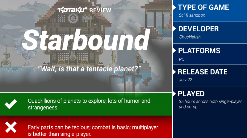 Illustration for article titled Starbound: The Kotaku Review